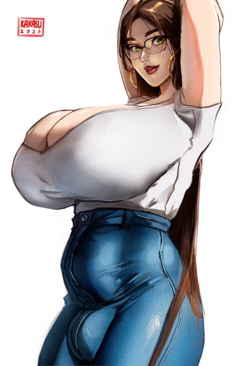 Rule 34 XYZ Karasuart07 1futa Arms Up Big Breasts Big Bulge