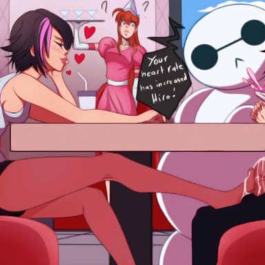 age difference, barefoot, baymax, big hero 6, cum, cum on feet, feet, female, footjob, gogo tomago, hiro hamada, human, male, straight, tagme