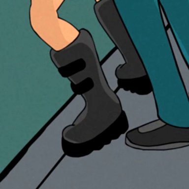 ahe gao, anal, animated, boots, clothed, cum, cum in ass, female, futurama, legs, moaning, nikisupostat, sound, stuck, tagme