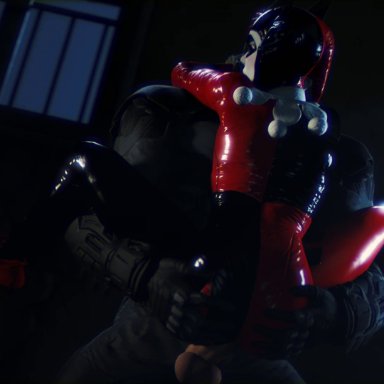 3d, animated, ass grab, batman, batman (series), batman: arkham knight, bouncing balls, bruce wayne, carried, carry, dc, erection, female, hands on another's shoulders, hands on shoulders