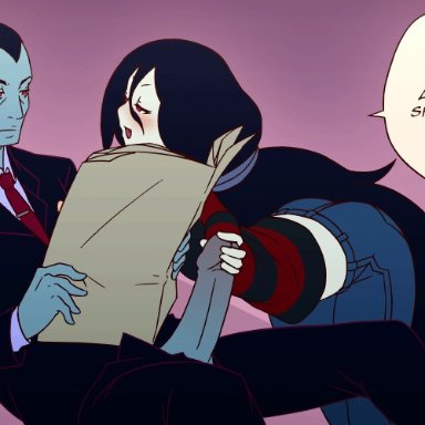 adventure time, animated, erection, father and daughter, female, handjob, hunson abadeer, incest, male, manyakis, marceline, penis, speech bubble, vampire