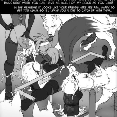 2010, 2girls, ahsoka tano, anthro, areola, ball bite, ballbusting, balls, black and white, blindfold, bondage, bound, breasts, canine, clothing