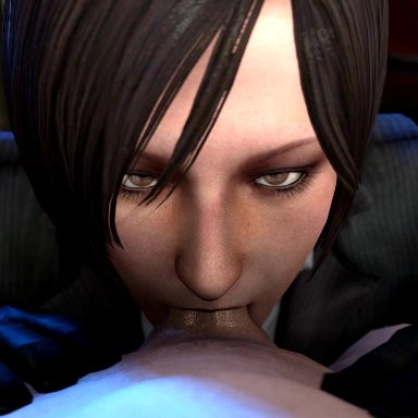 3d, ada wong, animated, asian, deepthroat, fellatio, no sound, oral, pallidsfm, resident evil, short hair, source filmmaker, straight, webm