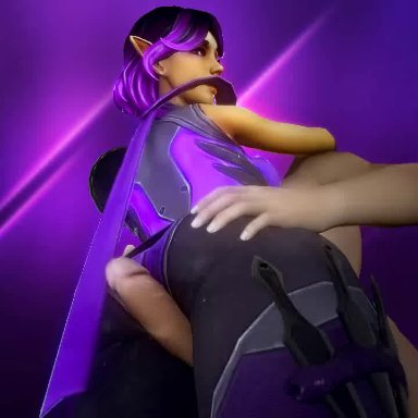 3d, animated, ass, ass grab, bodysuit, breasts, cleavage, clothed female nude male, erection, female, kallenz, male, no sound, outercourse, paladins