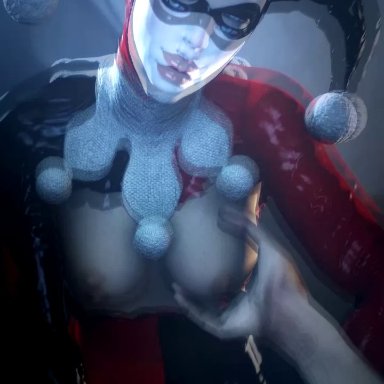 1boy, 1girl, 3d, animated, areolae, batman (series), big breasts, breast grab, breasts, cowgirl position, cum, cum in pussy, cum inside, dc, erection