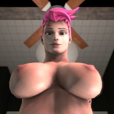 3d, animated, areolae, big breasts, black hair, breasts, cum, cum in mouth, dickgirl, erection, fellatio, futanari, intersex, large breasts, movealongmate