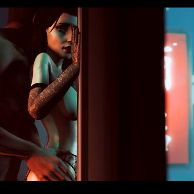 3d, animated, ass, bioshock, bioshock infinite, black hair, breasts, burial at sea, cum, cum in pussy, cum inside, ejaculation, elbow gloves, elizabeth, female