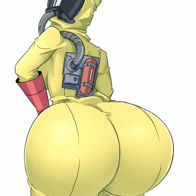 animated, bubble butt, call of duty, call of duty black ops 2, dat ass, female, from behind, gigantic ass, hazmat suit, jiggle, looking at viewer, sinensian