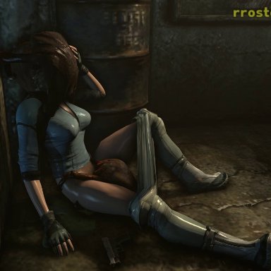 3d, animated, breasts, clothed sex, clothes, creampie, fellatio, female, gangbang, half-life, headcrab, human, jill valentine, monster, oral