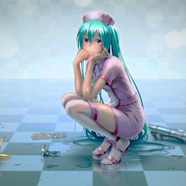 16:10 aspect ratio, 1boy, aqua hair, blonde hair, blurry, blush, bokeh, buttons, checkered, checkered floor, chin rest, covering, covering face, crying, depth of field