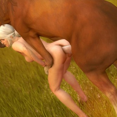 3d, anal, animated, ass, bent over, breasts, ciri, darktronicksfm, equine, equine penis, female, horse, horsecock, nipples, no sound