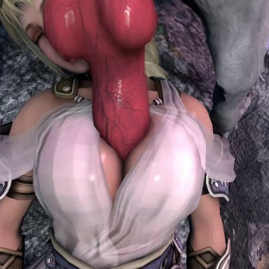 3d, animated, canine, canine penis, female, namco, no sound, paizuri, penis, sophitia alexandra, soul calibur, source filmmaker, webm, zenu, zoophilia