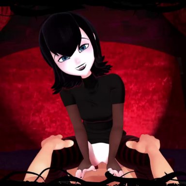 3d, animated, black hair, blue eyes, female, goth, hotel transylvania, lying, male, mavis dracula, missionary, no sound, penis, pov, pussy