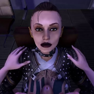 3d, animated, areolae, breasts, cum, cum while penetrated, cumshot, dickgirl, futa on futa, futa only, futa pov, futanari, jack, mass effect, miranda lawson