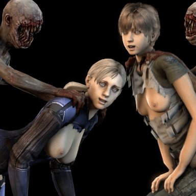 2girls, animated, biohazard, female, jill valentine, lordaardvark, rebecca chambers, resident evil, webm