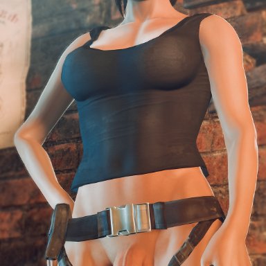 3d, breasts, cleavage, dickgirl, dokkaebi, futa only, futanari, looking at viewer, penis, rainbow six, rainbow six siege, skykliker, solo, source filmmaker