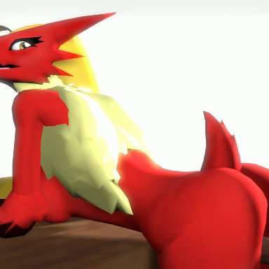3d, animated, anthro, big breasts, big butt, blaziken, bouncing ass, bouncing breasts, breasts, doggystyle, human on anthro, looking back, male/female, moaning, peterlangtonsfm