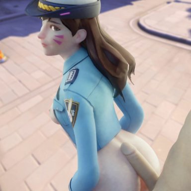 3d, animated, blender, d.va, dva, hotdogging, mrbonessfm, officer dva, overwatch, webm