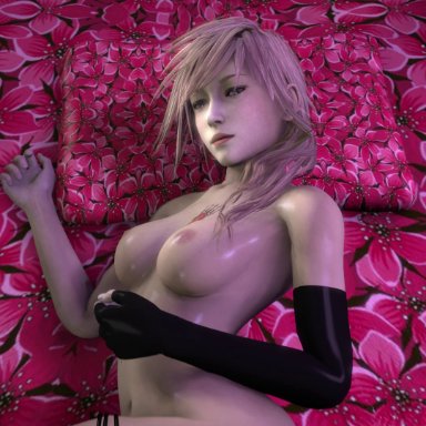 3d, animated, areolae, ass, bouncing breasts, breasts, eclair farron, erection, female, final fantasy, final fantasy xiii, looking at viewer, male, nipples, nodetek