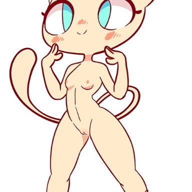 1girl, animated, anthro, areolae, bare shoulders, blue eyes, blush, bouncing breasts, breasts, closed eyes, covering pussy, dated, diives, embarrassed, eyelashes