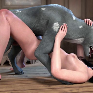 3d, animated, beastiality, breasts, dog, female, penetration, pewposterous, sound, the witcher, webm, yennefer