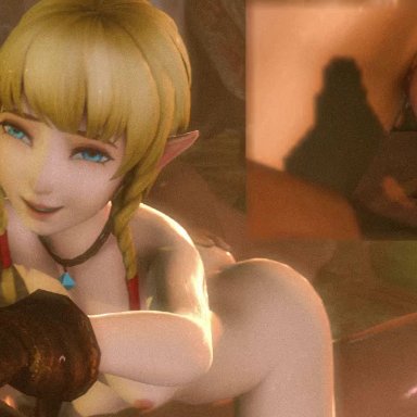 3d, animated, ass, blonde hair, erection, female, hyrule warriors, linkle, male, penetration, penis, pussy, servantesnc, sex, sound