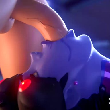 3d, animated, deepthroat, erection, fellatio, female, forceballfx, irrumatio, male, nexus763, oral, overwatch, penis, purple skin, sound