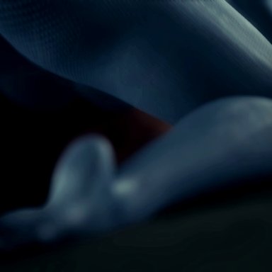 :>=, 3d, animated, areolae, asari, ass, blender, blue skin, bouncing breasts, breasts, cheek bulge, cross-eyed, erection, fellatio, female