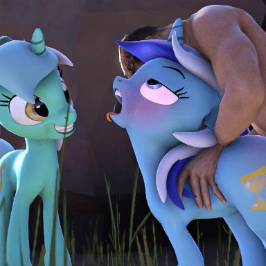 3d (artwork), ahe gao, animated, being watched, colgate (mlp), cutie mark, digital media (artwork), equine, eye roll, female, fishimira, friendship is magic, fucked silly, grin, group