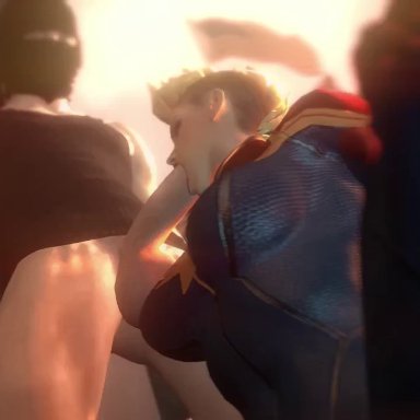 3d, animated, captain marvel, carol danvers, erection, fellatio, female, kissfm, male, marvel, no sound, oral, penis, source filmmaker, straight