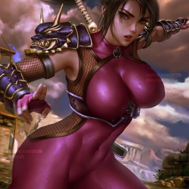 abs, big breasts, breasts, cleavage, female, female only, large breasts, logan cure, looking at viewer, solo, soul calibur, taki, tight clothing