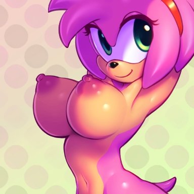 amy rose, breasts, female, nipples, sega, sonic (series), sonic team, tagme