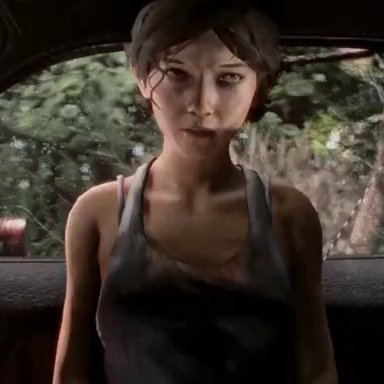 1boy, 1girl, 3d, age difference, animated, barefoot, breasts, car sex, clementine, clothed male nude female, cowgirl position, ellis, left 4 dead, left 4 dead 2, no sound