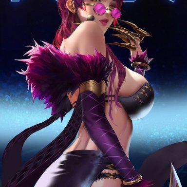 evelynn, highres, idol, k/da evelynn, k/da series, league of legends, liebeloss .lex, revealing clothes, tagme