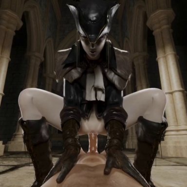 3d, all pov, animated, audiodude, blender, bloodborne, cowgirl position, erection, female, lady maria of the astral clocktower, loop, male, penetration, penis, perfect loop