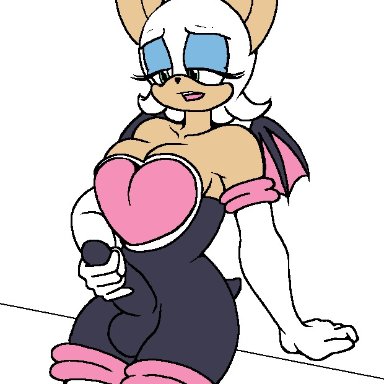 animated, bat, big ass, big breasts, big penis, breast jiggle, breasts, cock, condom, condom suit, cum, ear, furry, futanari, handjob