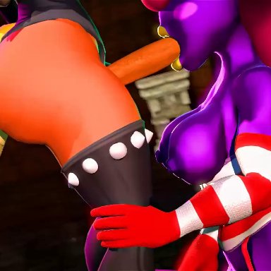 3d, animated, areolae, balls, big breasts, bowsette, breasts, dickgirl, erection, fellatio, futa on futa, futanari, kcsfm, large breasts, nipples