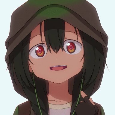 1boy, 1girl, animated, anoshiras ii, audionoob, black hair, braid, brown eyes, brown hood, censored, deepthroat, earphones, eyebrows visible through hair, fellatio, female