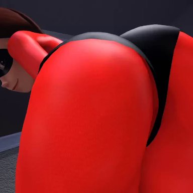 3d, animated, ass, ass shake, female, female only, helen parr, huge ass, laosduude, no sound, pov ass, solo, source filmmaker, the incredibles, webm