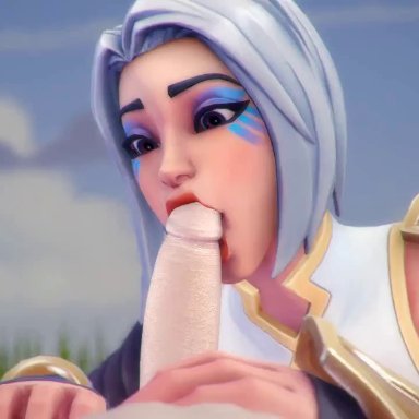 3d, animated, ark (fortnite), deepthroat, fellatio, female, fortnite, kallenz, male, oral, penis, sound, source filmmaker, straight, webm