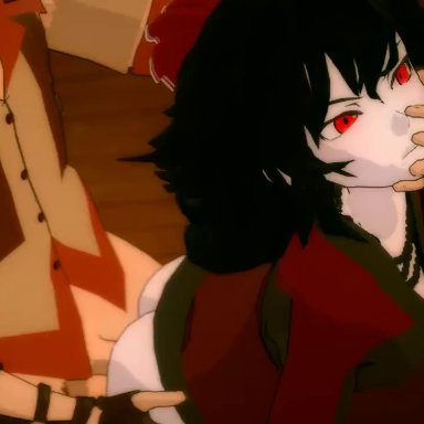 3d, anal, animated, ass, canon couple, erection, female, from behind, kallenz, male, no sound, penis, raven branwen, rwby, sex