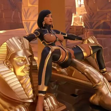 animated, gifdoozer, overwatch, pharah, stomach bulge, webm