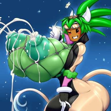 alien, alien girl, anthro, areolae, ber00, big breasts, blaster master, blaster master zero, blaster master zero 2, breasts, bursting breasts, female, female only, fishnet top, fishnets