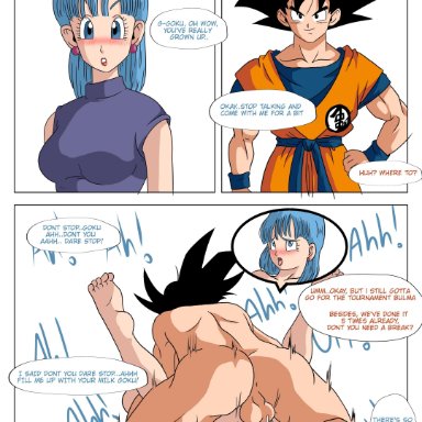 blue eyes, blue hair, bulma briefs, cum in pussy, cum inside, dragon ball, dragon ball super, dragon ball z, english, english text, fucked senseless, fucked silly, mating press, nude female, recreator2099