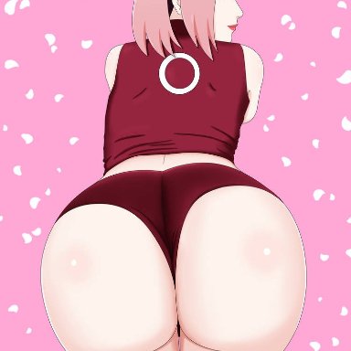 ass, ass view, boruto: naruto next generations, legs, naruto, naruto pixxx, naruto shippuden, panties, pink hair, sakura haruno