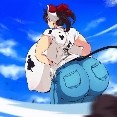 animated, big ass, big breasts, hataraki ari, huge ass, huge breasts, sukimi (hataraki)