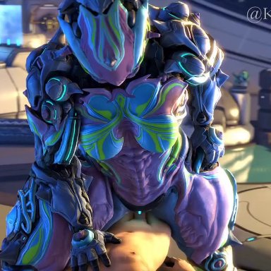 amazon, female domination, hildryn (warframe), human on humanoid, komorebihebiart, muscular female, no sound, warframe, webm