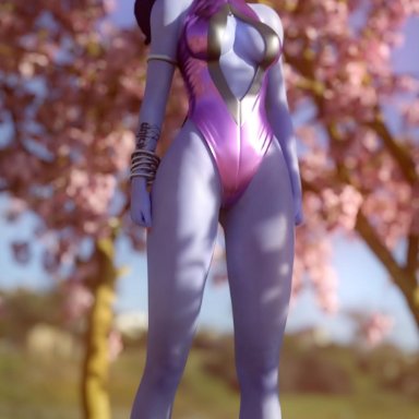 1girls, 3d, blender, breasts, cleavage, female, female only, overwatch, pinup, sageofosiris, solo, sunglasses, widowmaker