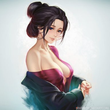 1girls, breasts, cleavage, emma (sekiro), female, female only, looking at viewer, neoartcore, sekiro: shadows die twice, solo