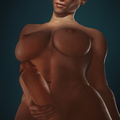 1futa, 3d, areolae, balls, breasts, cassie cage, dickgirl, erection, futa only, futanari, masturbation, mortal kombat, nipples, nude, penis